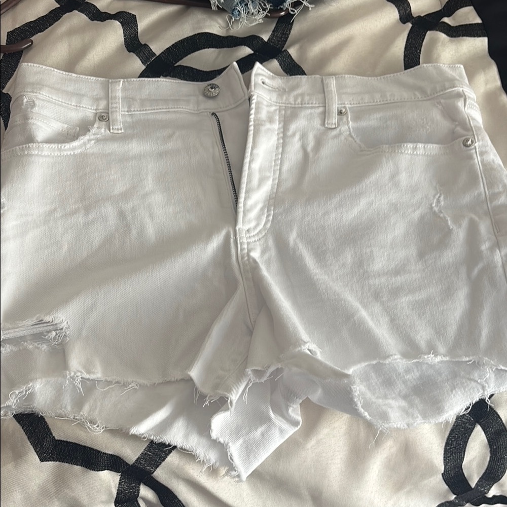Express White Jean Shorts Comfortable Fit